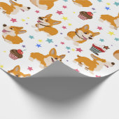 Cute Corgi Cadeaupapier (Hoek)