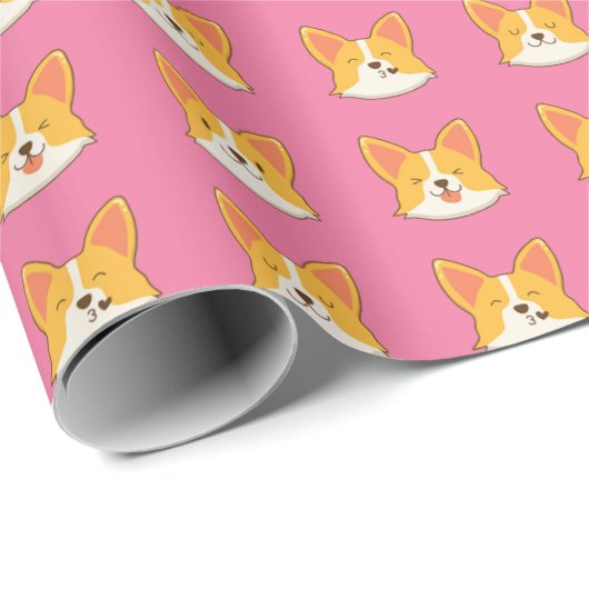 Cute Corgi Cadeaupapier (Rol Hoek)