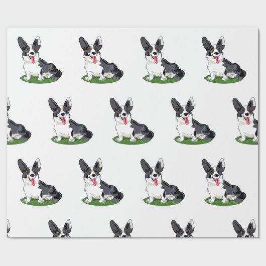 Cute Corgi Cadeaupapier (Vlak)