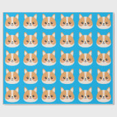 Cute Corgi Cadeaupapier (Vlak)