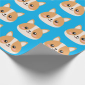 Cute Corgi Cadeaupapier (Hoek)