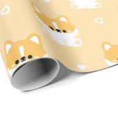 Cute Corgi Cadeaupapier (Rol Hoek)
