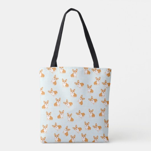 Cute Corgi Canvas tas (Achterkant)