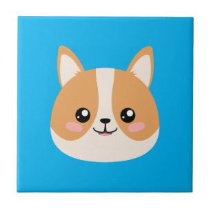 Cute Corgi Ceramic Tile Tegeltje