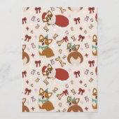 Cute Corgi Christmas Holiday Seamless Pattern Kaart (Voorkant)