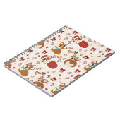 Cute Corgi Christmas Holiday Seamless Pattern Notitieboek (Linkerzijde)