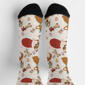 Cute Corgi Christmas Holiday Seamless Pattern Sokken (Top)