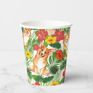 Cute Corgi Colorful Papieren Bekers