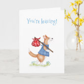 Cute corgi corgi leaving card kaart (Gele Bloem)