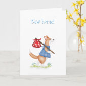 Cute corgi corgi moving home card kaart (Gele Bloem)