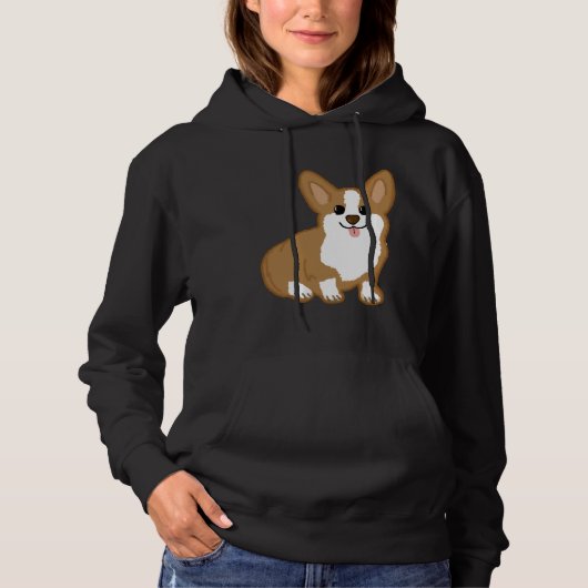 Cute Corgi Design Hoodie (Voorkant)