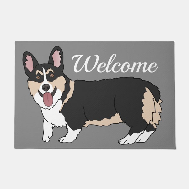 Cute Corgi Deurmat (Voorkant)