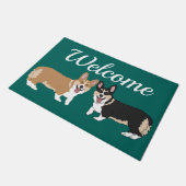 Cute Corgi Deurmat (Schuin)