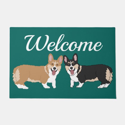 Cute Corgi Deurmat (Voorkant)