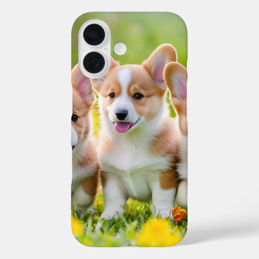 Cute Corgi die in de gras speelt Case-Mate iPhone Case (Achterkant)