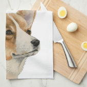 Cute Corgi Dog Art Theedoek (Quarter Fold)