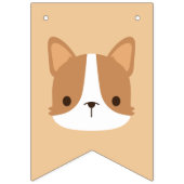 Cute Corgi Dog Birthday Vlaggetjes (Eerste vlag)