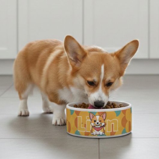 Cute Corgi Dog Bowls, Funny Pattern Puppy Voerbakje