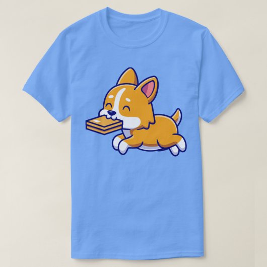 Cute Corgi Dog Box Cartoon T-shirt (Design voorkant)