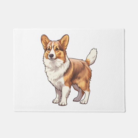Cute Corgi Dog Deurmat (Voorkant)