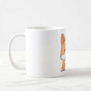 Cute Corgi Dog Eating Ramen Koffiemok