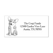 Cute Corgi Dog Family Persoonlijk Retouradres Rubberstempel (Afrduk)