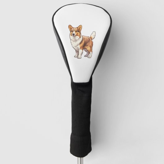 Cute Corgi Dog Golfheadcover (Voorkant)