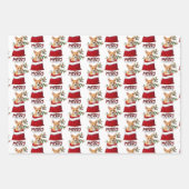 Cute Corgi Dog in Holiday Gift Bag Inpakpapier Vel (Voorkant 3)