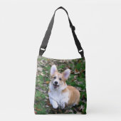 Cute Corgi Dog Leaping Crossbody Tas (Voorkant)