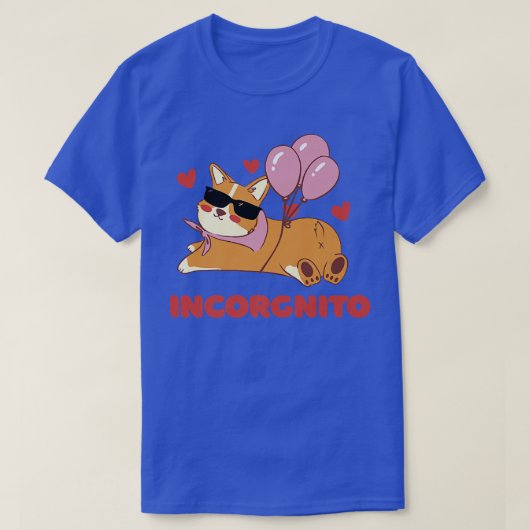 Cute Corgi Dog Lover Incorgnito Pun Funny463 T-shirt (Design voorkant)