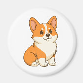 Cute Corgi Dog Magneet (Voorkant)