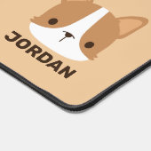 Cute Corgi Dog met persoonlijke naam Bureaumat (Hoek)