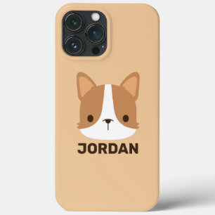 Cute Corgi Dog met persoonlijke naam Case-Mate iPhone Case