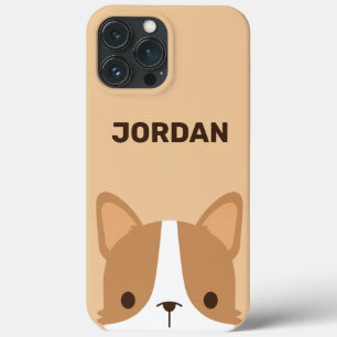 Cute Corgi Dog met persoonlijke naam Case-Mate iPhone Case