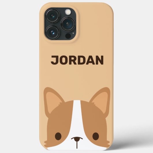 Cute Corgi Dog met persoonlijke naam Case-Mate iPhone Case (Achterkant)