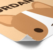 Cute Corgi Dog met persoonlijke naam Poster (Hoek)