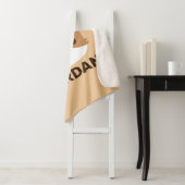 Cute Corgi Dog met persoonlijke naam Sherpa Deken (In situ)