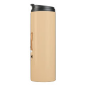 Cute Corgi Dog met persoonlijke naam Thermosbeker (Geroteerd rechts)