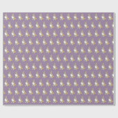 Cute Corgi Dog patroon op Violet Background Cadeaupapier (Vlak)