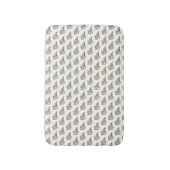 Cute Corgi Dog Pattern on Grey Background Badmat (Voorkant Verticaal)