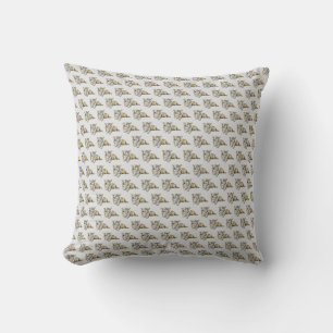 Cute Corgi Dog Pattern on Grey Background Kussen