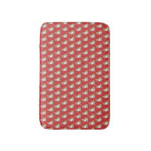 Cute Corgi Dog Pattern on Red Background Badmat (Voorkant Verticaal)