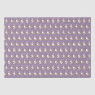 Cute Corgi Dog Pattern on Violet Background Tissuepapier