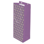 Cute Corgi Dog Pattern on Violet Background Wijn Cadeautas (Voorkant Gekanteld)