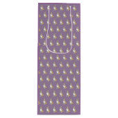 Cute Corgi Dog Pattern on Violet Background Wijn Cadeautas (Voorkant)