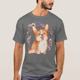 Cute Corgi Dog Waterverf esthetische Corgi Puppy D T-shirt