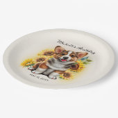 Cute Corgi Dog Zondag Papieren Bordje (Gekanteld)