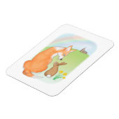 Cute corgi en rabbit Easter magnet Magneet (Linkerzijde)