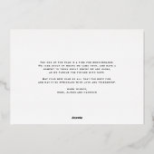 Cute Corgi en String Lights Photo Merry Kerstmis Folie Feestdagenkaart (Achterkant)