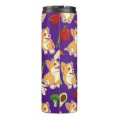 Cute Corgi en Vegetables Food Pattern Thermosbeker (Achterkant)